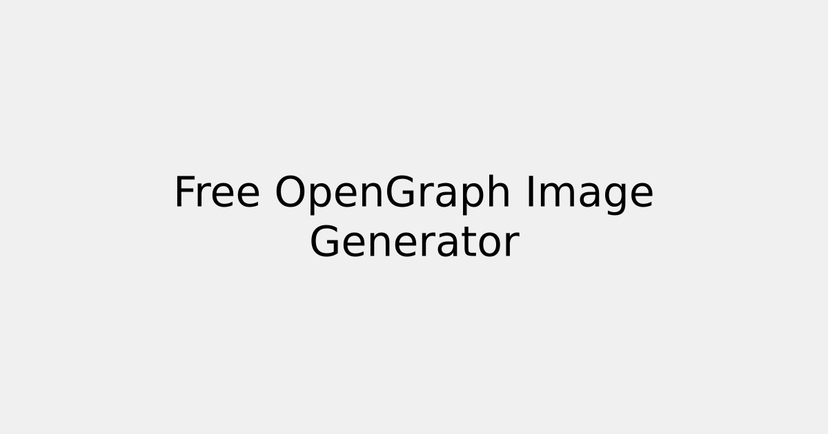 Free OpenGraph Image Generator
